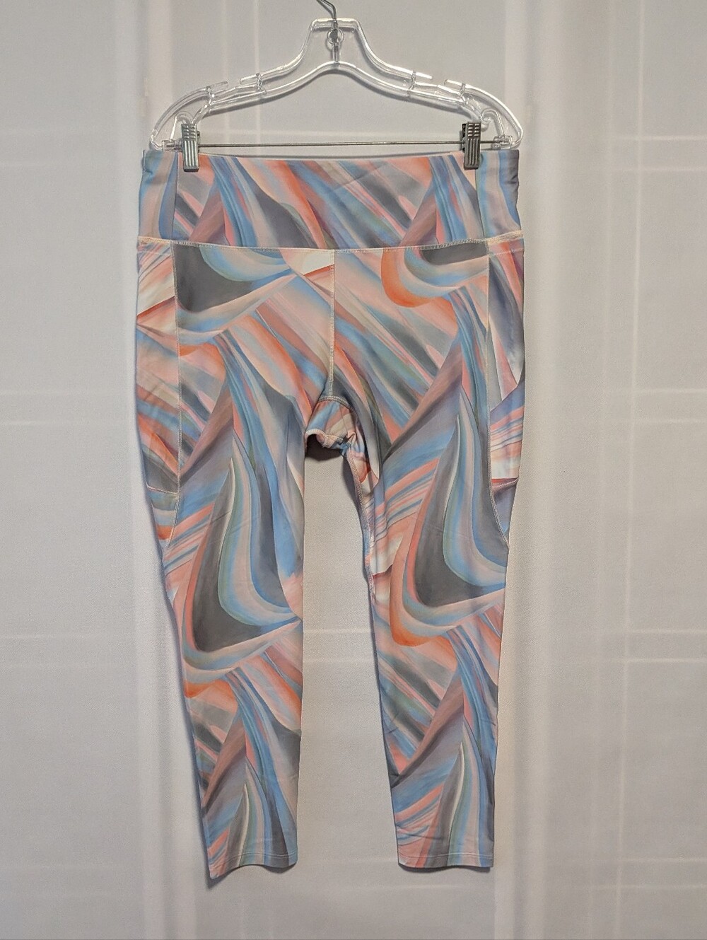 CALIA Womens Energize Core 7/8 Leggings Mother of Pearl Size XLMeasurement'